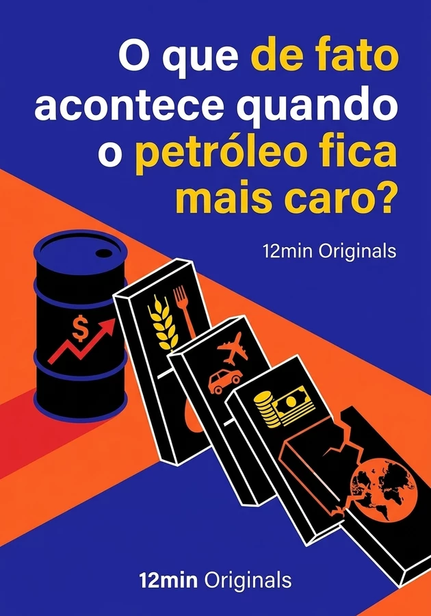 Capa do livro O que de fato acontece quando o petróleo fica mais caro?, de 12min Originals — resumo e resenha crítica no 12min