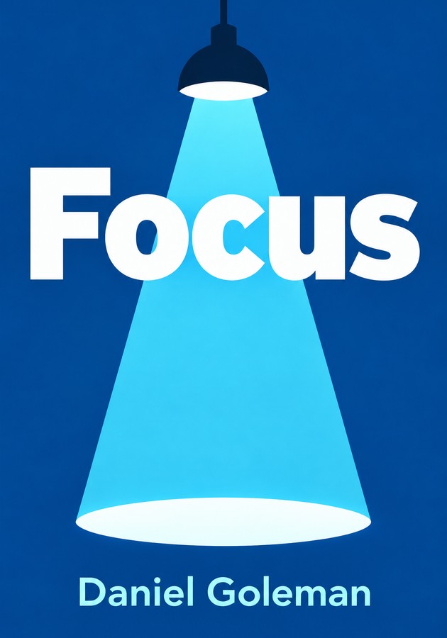 Book cover of Focus by Daniel Goleman  — critical summary review on 12min