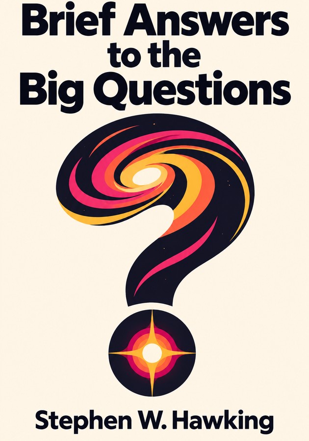 Book cover of Brief Answers to the Big Questions by Stephen W. Hawking — critical summary review on 12min