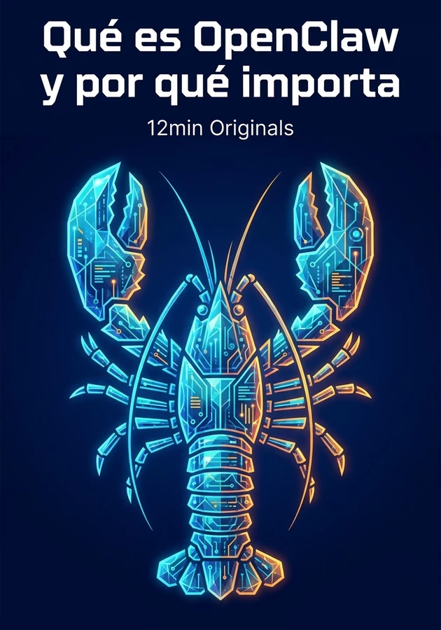 Portada del libro Qué es OpenClaw y por qué importa, de 12min Originals — resumen crítico y reseña en 12min