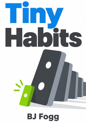 Book cover of Tiny Habits by BJ Fogg — critical summary review on 12min
