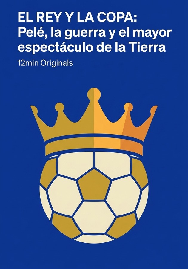 Portada del libro El Rey y la Copa: Pelé, la guerra y el mayor espectáculo de la Tierra, de 12min Originals — resumen crítico y reseña en 12min