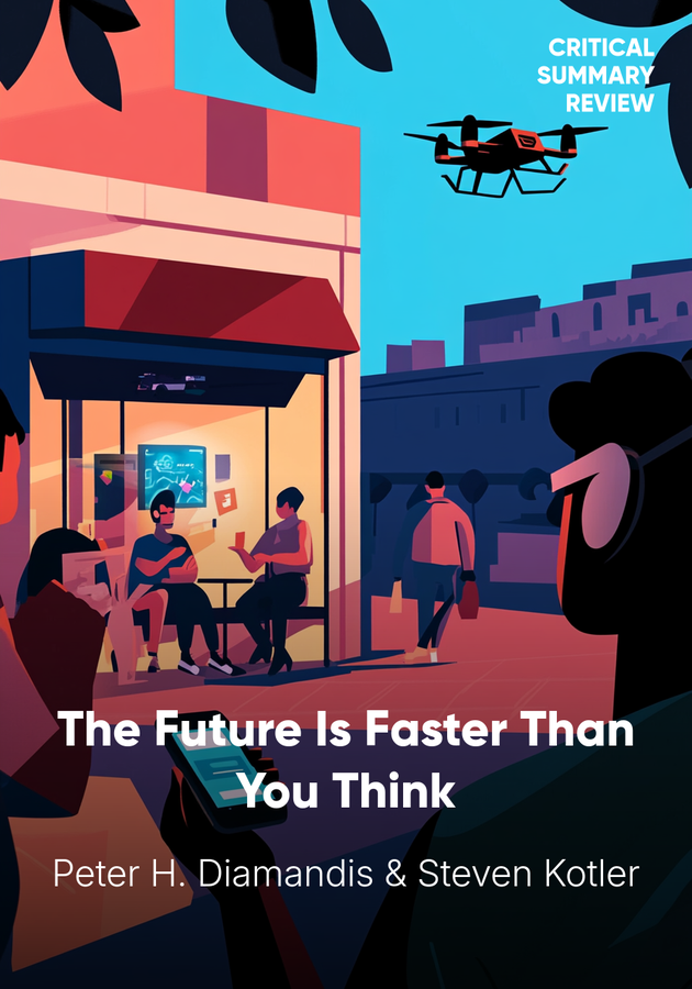 Book cover of The Future Is Faster Than You Think by Steven Kotler — critical summary review on 12min