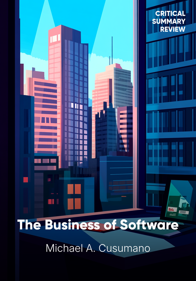 Book cover of The Business of Software by Michael A. Cusumano — critical summary review on 12min