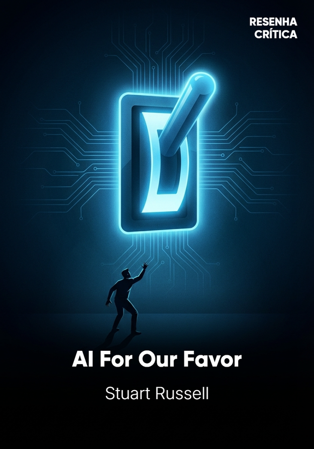 Book cover of AI For Our Favor by Stuart Russell — critical summary review on 12min