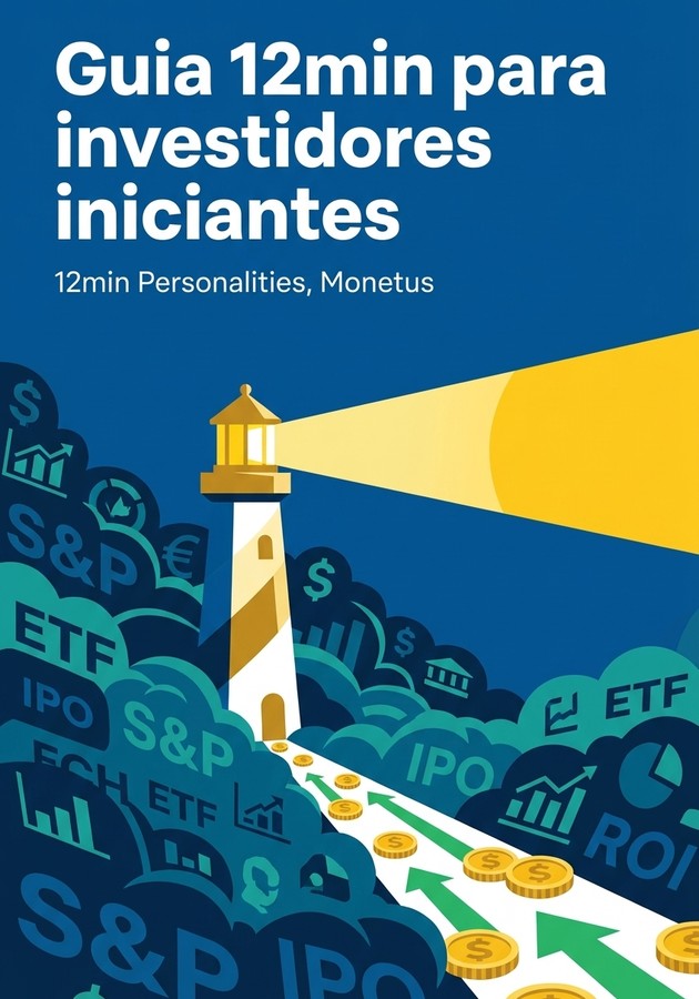 Capa do livro Guia 12min para investidores iniciantes, de 12min Personalities — resumo e resenha crítica no 12min