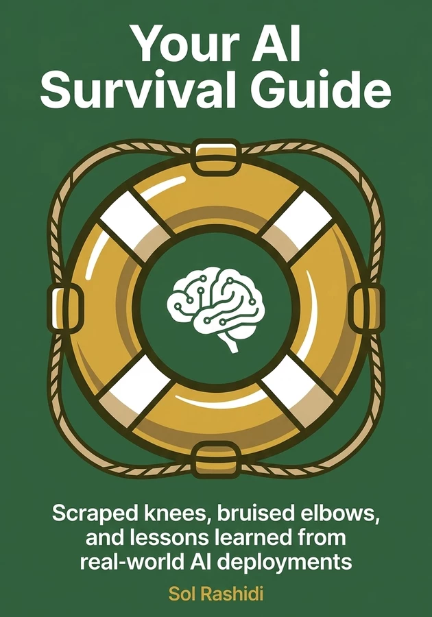 Capa do livro Your AI Survival Guide, de Sol Rashidi — resumo e resenha crítica no 12min