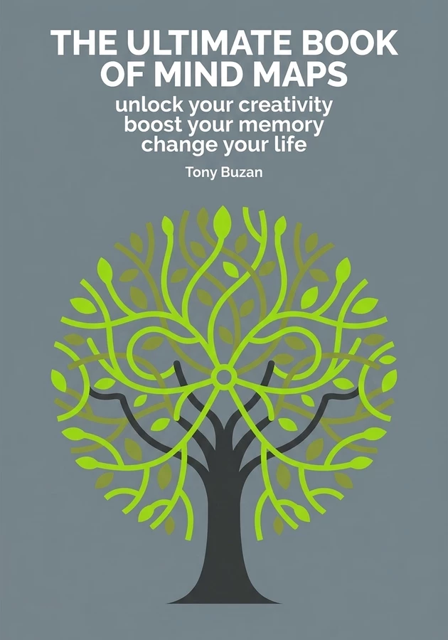 Book cover of The Ultimate Book of Mind Maps by Tony Buzan — critical summary review on 12min