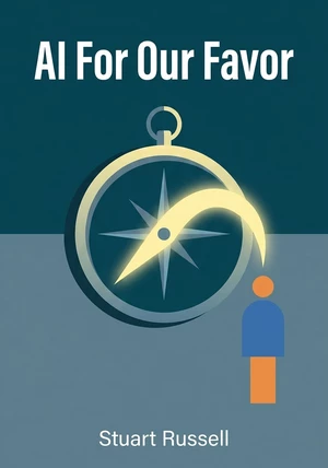 Book cover of AI For Our Favor by Stuart Russell — critical summary review on 12min