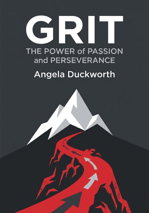 Book cover of Grit by Angela Duckworth — critical summary review on 12min
