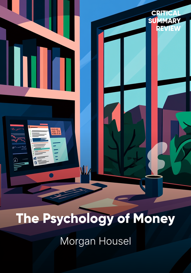 Book cover of The Psychology of Money by Morgan Housel — critical summary review on 12min