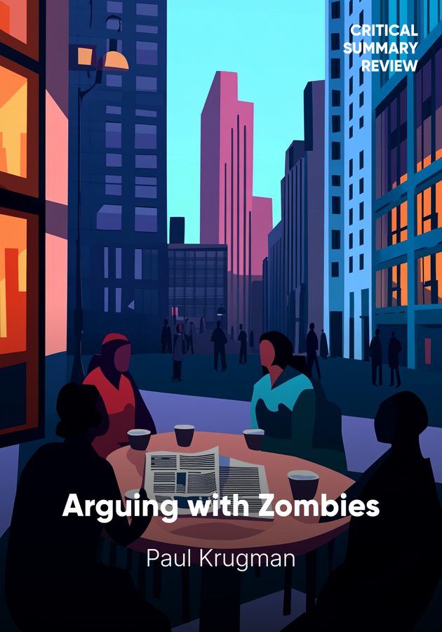 Book cover of Arguing with Zombies by Paul Krugman — critical summary review on 12min
