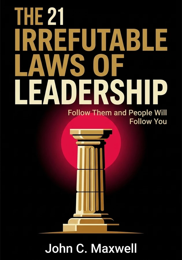 Book cover of The 21 Irrefutable Laws of Leadership by John C. Maxwell — critical summary review on 12min