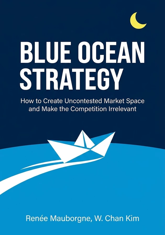 Book cover of Blue Ocean Strategy by Renée Mauborgne & W. Chan Kim — critical summary review on 12min