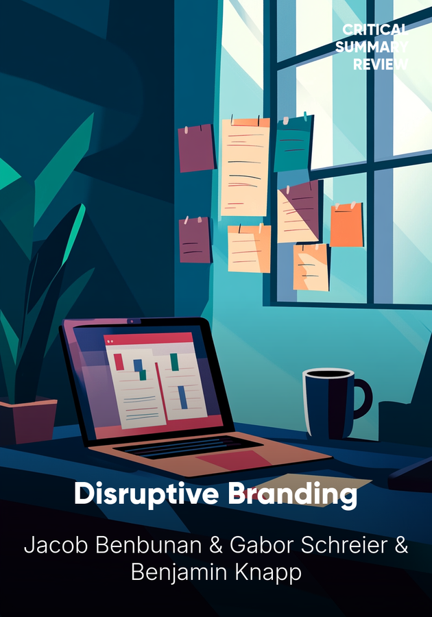 Book cover of Disruptive Branding by Benjamin Knapp & Gabor Schreier & Jacob Benbunan — critical summary review on 12min