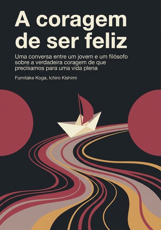 Capa do livro A coragem de ser feliz, de Fumitake Koga — resumo e resenha crítica no 12min