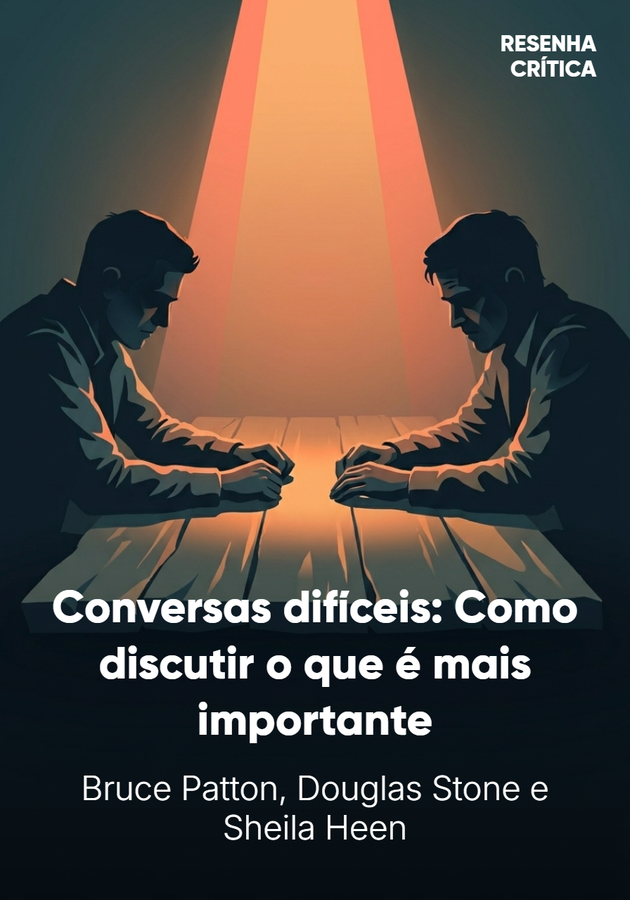 Capa do livro Conversas difíceis: Como discutir o que é mais importante, de Bruce Patton & Sheila Heen & Douglas Stone — resumo e resenha crítica no 12min