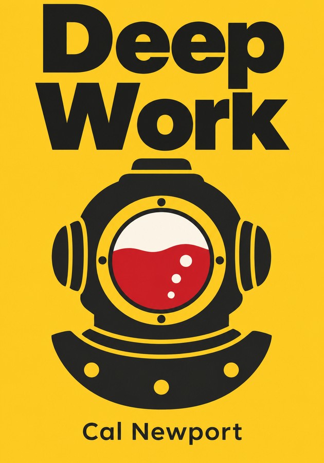 Book cover of Deep Work by Cal Newport — critical summary review on 12min