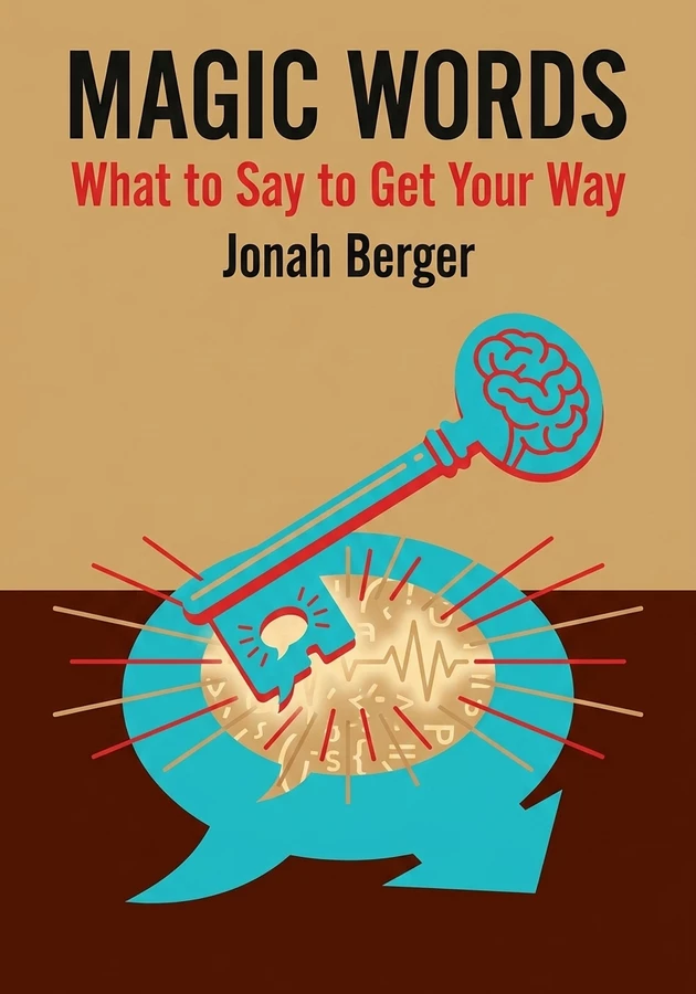 Book cover of Magic Words by Jonah Berger — critical summary review on 12min