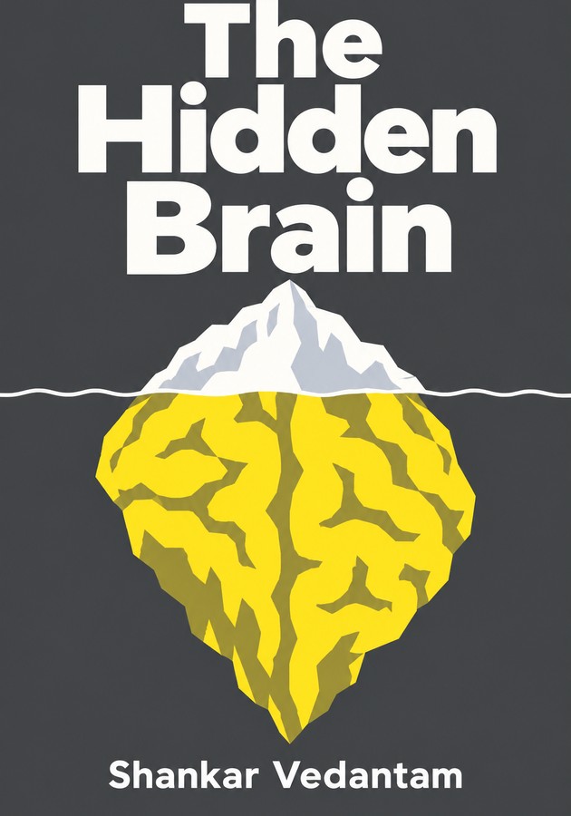 Book cover of The Hidden Brain by Shankar Vedantam — critical summary review on 12min