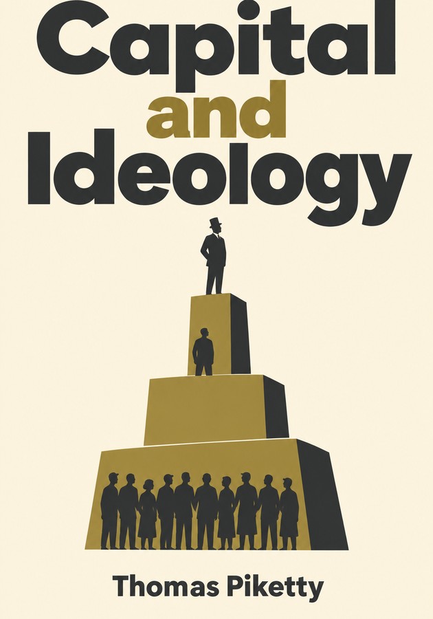 Book cover of Capital and Ideology by Thomas Piketty — critical summary review on 12min