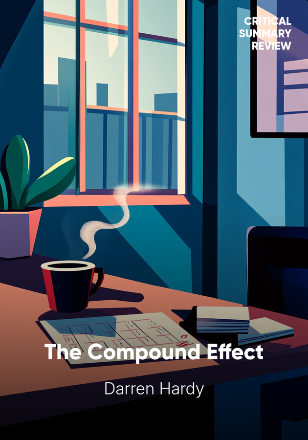 Book cover of The Compound Effect by Darren Hardy — critical summary review on 12min