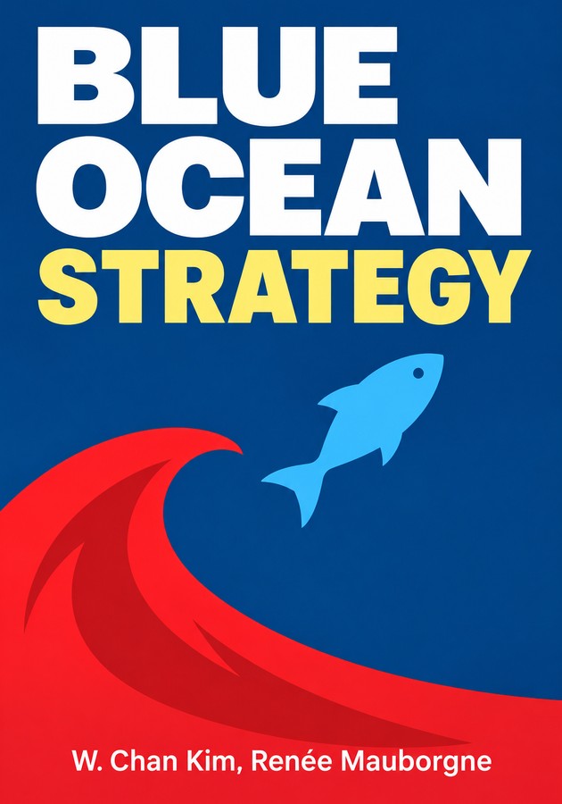 Book cover of Blue Ocean Strategy by Renée Mauborgne — critical summary review on 12min