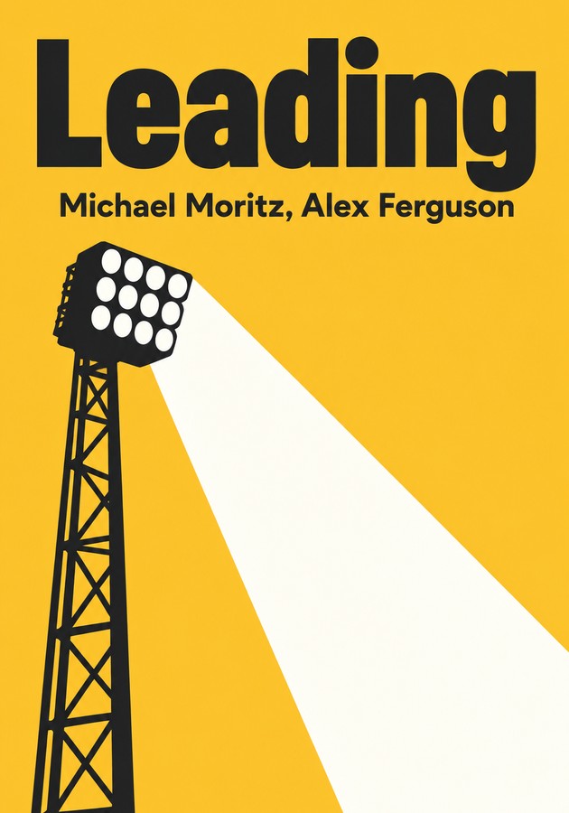 Book cover of Leading by Michael Moritz & Alex Ferguson — critical summary review on 12min