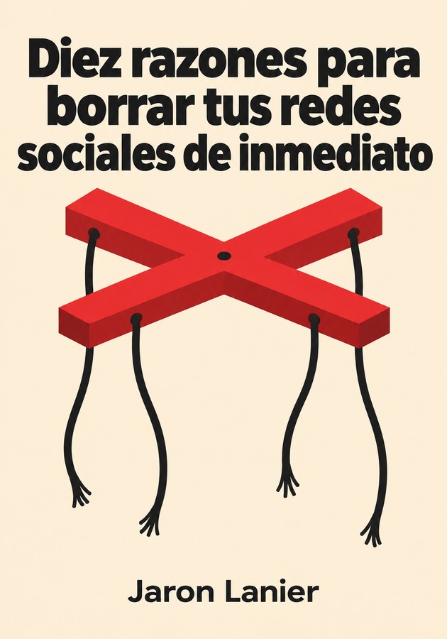 Portada del libro Diez razones para borrar tus redes sociales de inmediato, de Jaron Lanier — resumen crítico y reseña en 12min