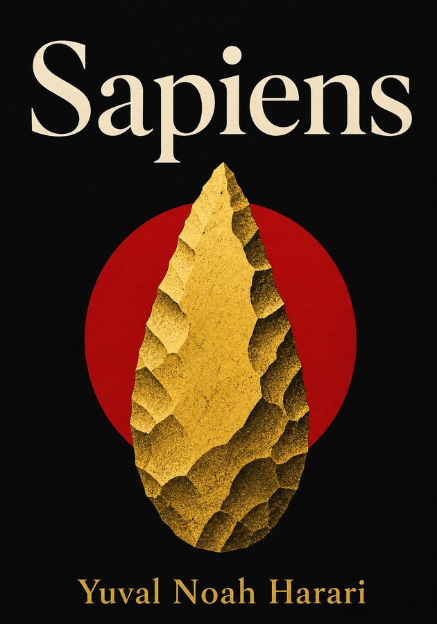 Capa do livro Sapiens, de Yuval Noah Harari — resumo e resenha crítica no 12min