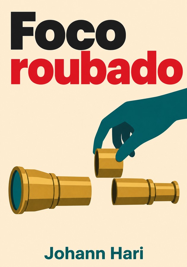 Capa do livro Foco roubado, de Johann Hari — resumo e resenha crítica no 12min