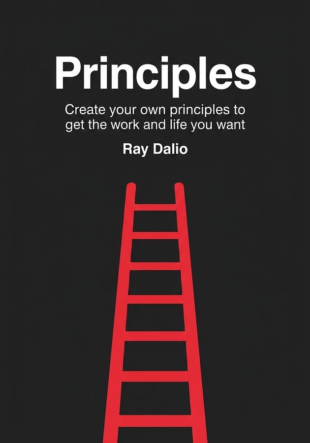 Book cover of Principles by Ray Dalio — critical summary review on 12min