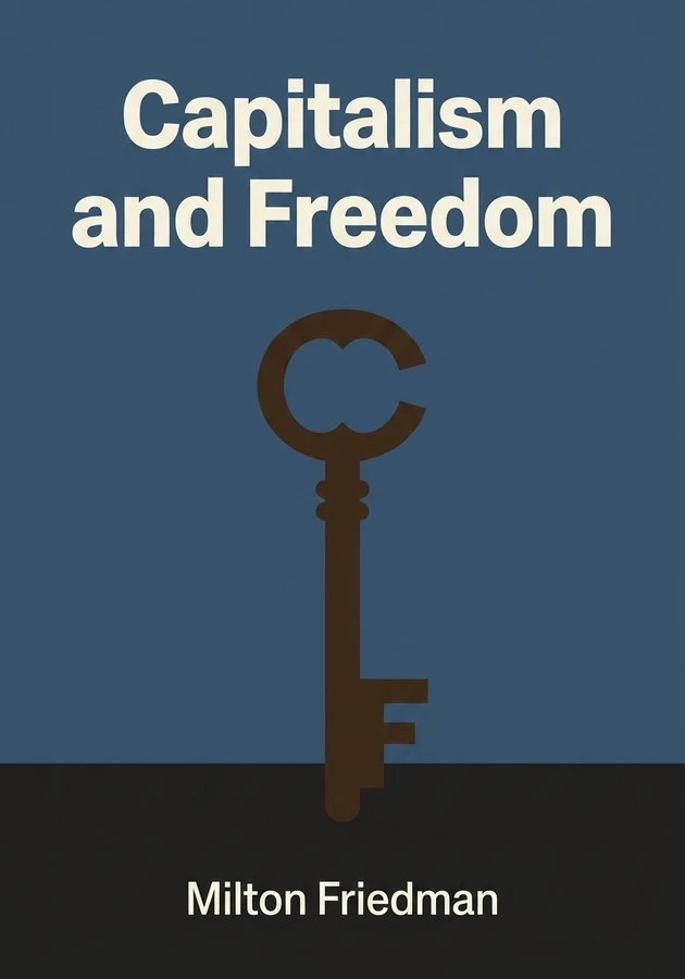 Book cover of Capitalism and Freedom by Milton Friedman — critical summary review on 12min