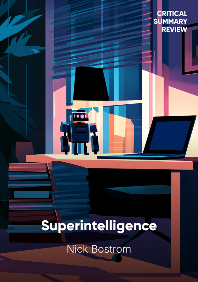 Book cover of Superintelligence by Nick Bostrom — critical summary review on 12min
