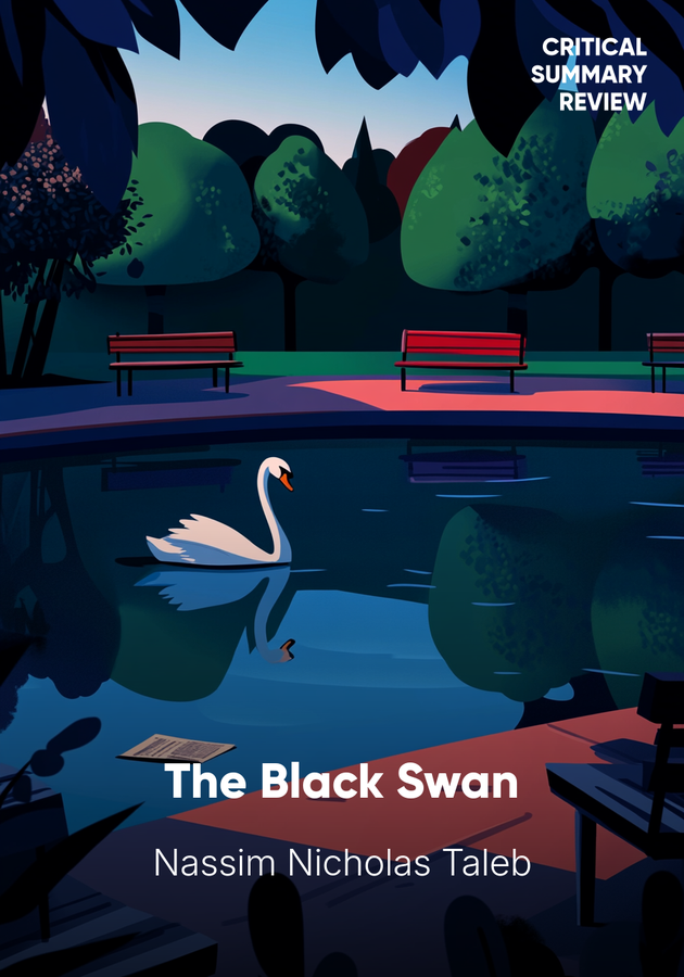 Book cover of The Black Swan by Nassim Nicholas Taleb — critical summary review on 12min