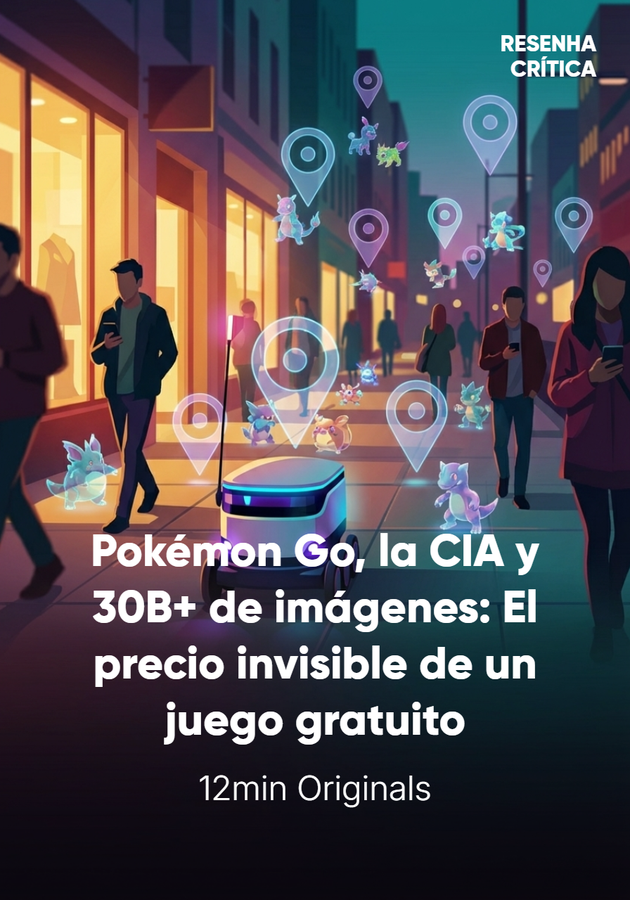 Portada del libro Pokémon Go, la CIA y más de treinta mil millones de imágenes: El precio invisible de un juego gratuito, de 12min Originals — resumen crítico y reseña en 12min