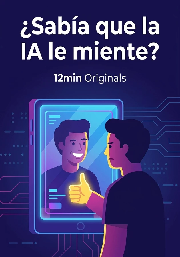 Portada del libro ¿Sabía que la IA le miente?, de 12min Originals — resumen crítico y reseña en 12min