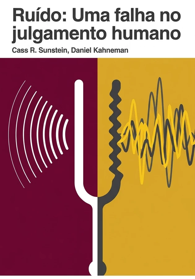 Capa do livro Ruído: Uma falha no julgamento humano, de Daniel Kahneman — resumo e resenha crítica no 12min