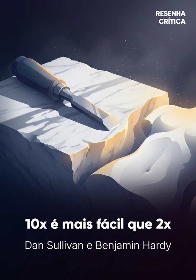 Capa do livro 10x é mais fácil que 2x, de  Benjamin Hardy & Dan Sullivan — resumo e resenha crítica no 12min
