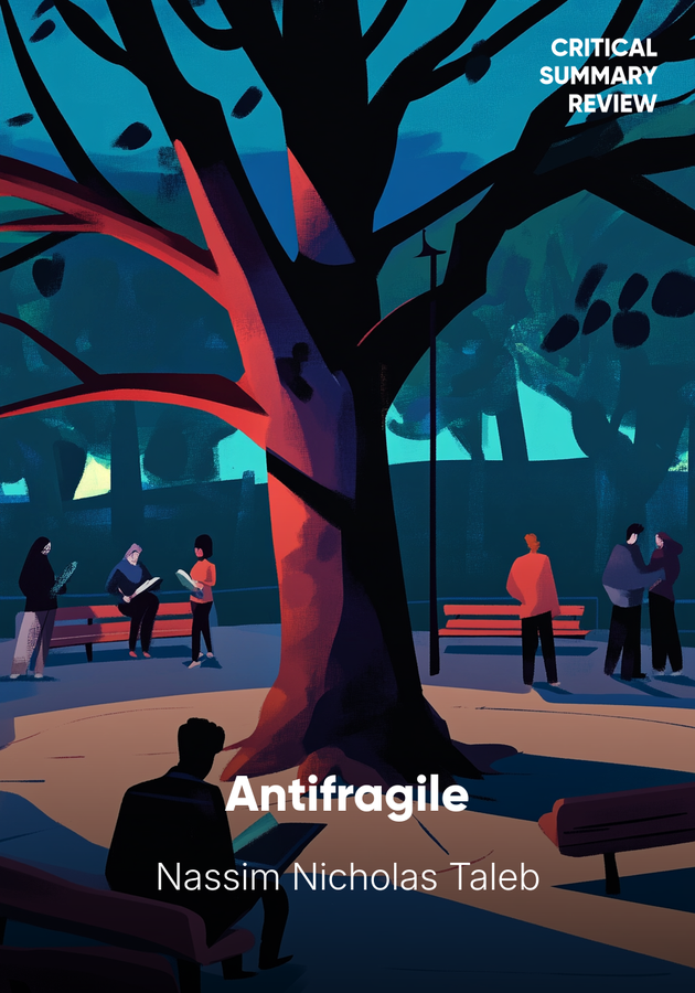 Book cover of Antifragile by Nassim Nicholas Taleb — critical summary review on 12min