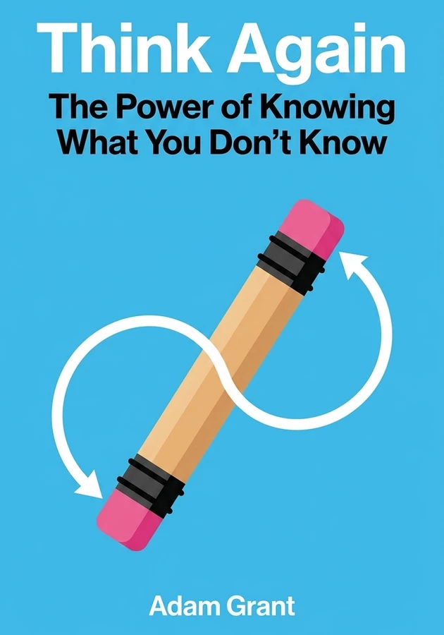 Book cover of Think Again by Adam Grant — critical summary review on 12min