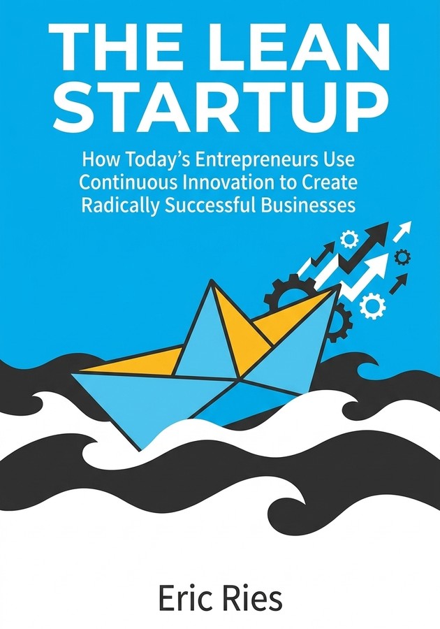 Book cover of The Lean Startup by Eric Ries — critical summary review on 12min