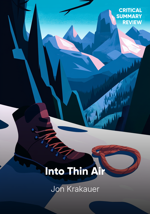 Book cover of Into Thin Air by Jon Krakauer — critical summary review on 12min