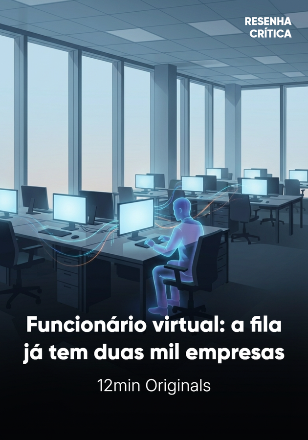 Capa do livro Funcionário virtual: a fila já tem duas mil empresas, de 12min Originals — resumo e resenha crítica no 12min