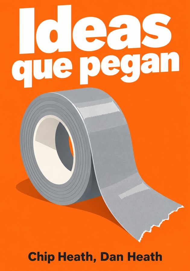 Portada del libro Ideas que pegan, de Dan Heath — resumen crítico y reseña en 12min