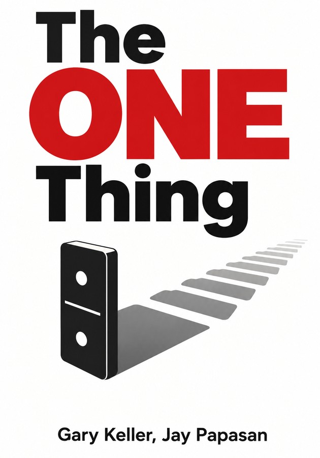 Book cover of The ONE Thing by Gary Keller — critical summary review on 12min