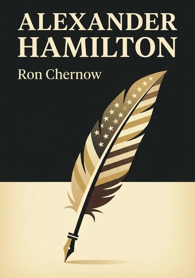 Book cover of Alexander Hamilton by Ron Chernow — critical summary review on 12min