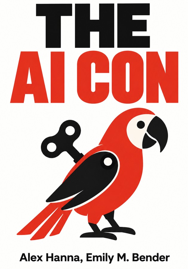 Book cover of THE AI CON by Alex Hanna — critical summary review on 12min