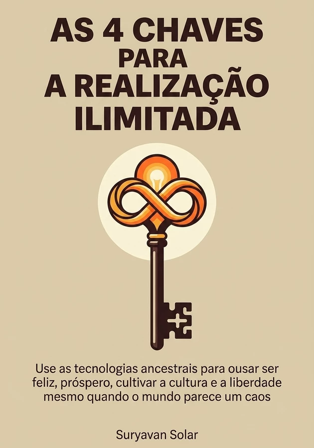 Capa do livro As 4 Chaves para a Realização Ilimitada, de Suryavan Solar — resumo e resenha crítica no 12min