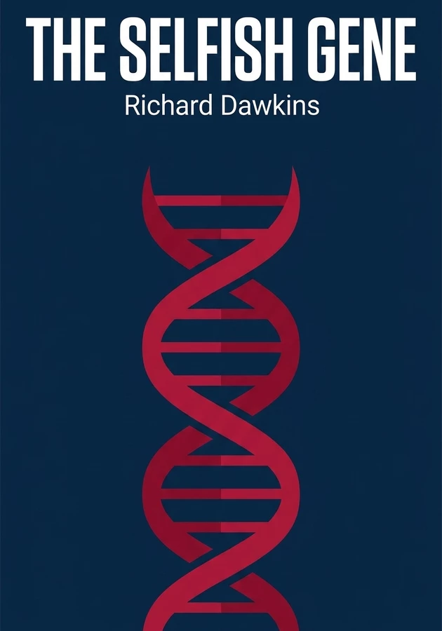 Book cover of The Selfish Gene by Richard Dawkins — critical summary review on 12min